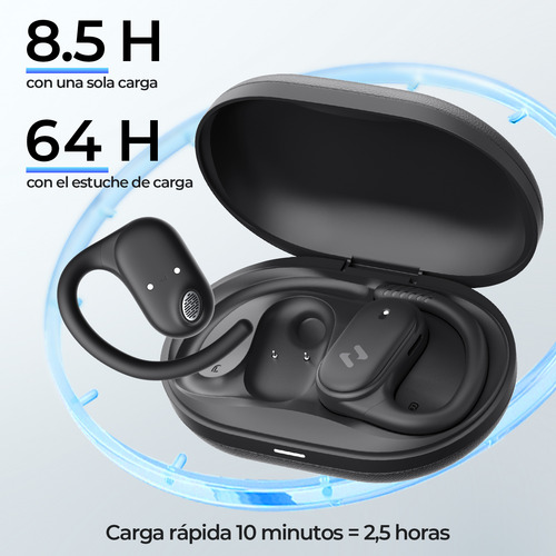 Audífonos Inalámbricos Deportivos Bluetooth App Con Ganchos