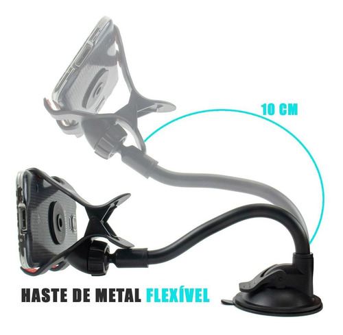 Suporte Universal P/ Gps E Celulares Com Ventosa E Haste