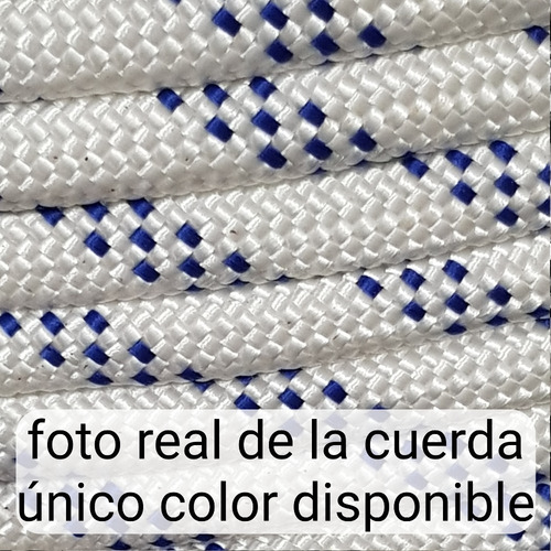 Cuerda Soga Cabo 10.mm Poliester Fuerte Resistente 1500.kg Trenzado Diamante Resiste Sol Y Lluvia