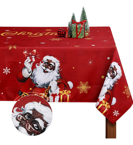 Wovweave Mantel Negro De Papá Noel De 60 X 84 Pulgadas, Mant