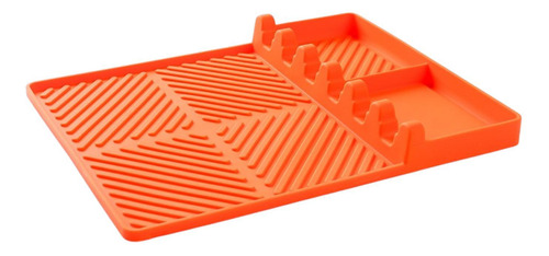 Silicone Pliddle Mat De Estante 32cmx24cmx1cm Naranja