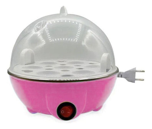 Cozedor Multi Funções Elétrico Cozinhar Ovos Egg Cooker Rosa