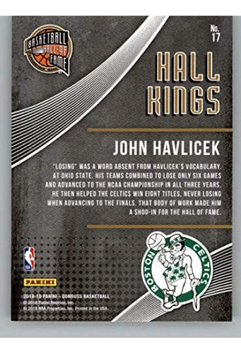 Donruss Hall Kings Basketball Insert 17 John Havlicek Boston