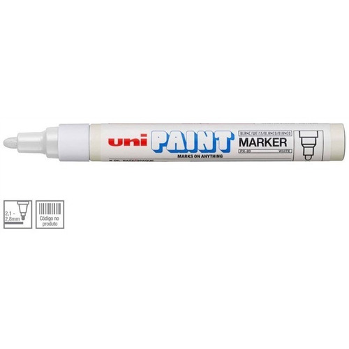 Marcador Permanente Uni Paint Marker Px20 Prata Uniball