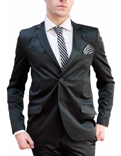 Imagen 2 de 5 de Traje Satinado Saco Pantalón