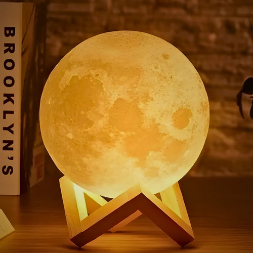 Luminaria Lua Led Rgb Usb Decoracao Branco Branco