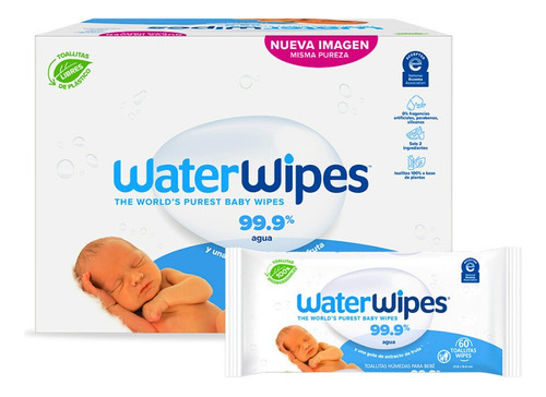 Pack 6 Toallitas Water Wipes 60 Unid. (320 Toallitas)