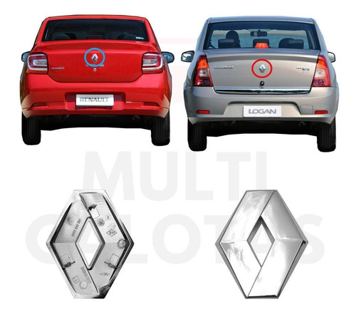 Emblema Traseiro Renault Logan 2008 2011 2014 2018 2019 2021