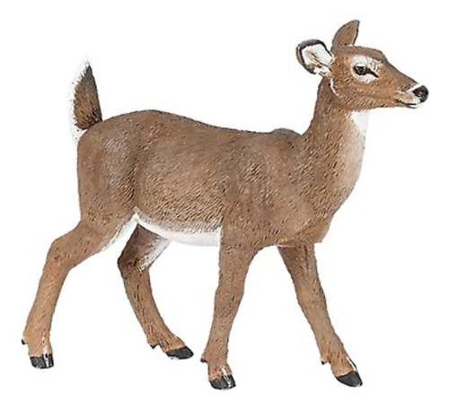 Figura Papo - Veado Cauda Branca - 9cm De Comprimento