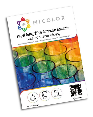 Imagen 1 de 2 de Papel Fotografico Adhesivo Glossy A4/ 135g /100 Hojas