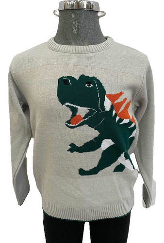Imagen 1 de 3 de Suéter Para Niño Con Dinosaurio