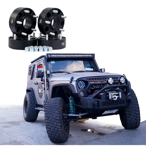 Imagen 1 de 10 de Kit Espaciadores Jeep Wrangler 1.5 PuLG 5/127 5x5 Jk Centrad