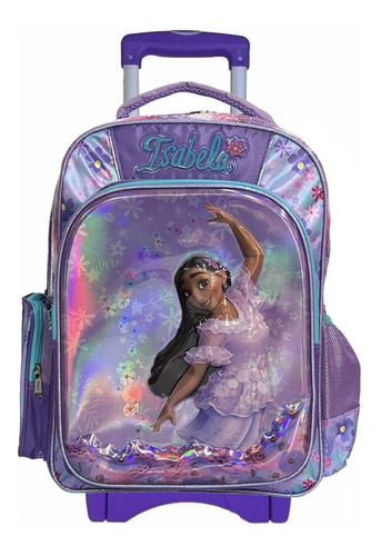 Mochila Encanto Isabela Disney 3d Original Marca Ruz Tam Primaria Con Ruedas