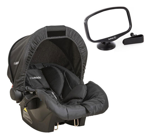 Kit Bebê Conforto Cozycot Click Com Espelho 2 Em 1 Preto