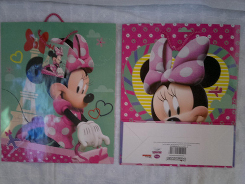 Bolsas De Regalo Minnie Disney Grandes Primavera  5 Unidades