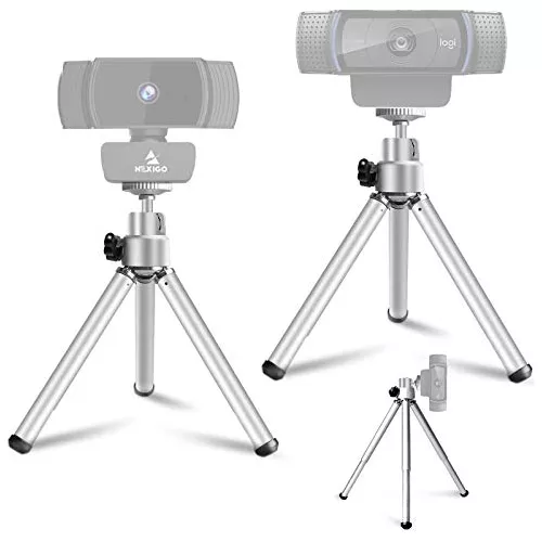 Soporte de trípode para cámara web para escritorio de altura ajustable y  giro de 360° compatible con cámara web Logitech C922 C930e C920S C920 C615