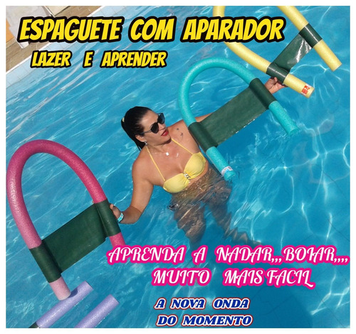 Imagem 6 de 10 de Espaguete Macarrão P/piscina C/aparador Nadar Boiar Kit C/01