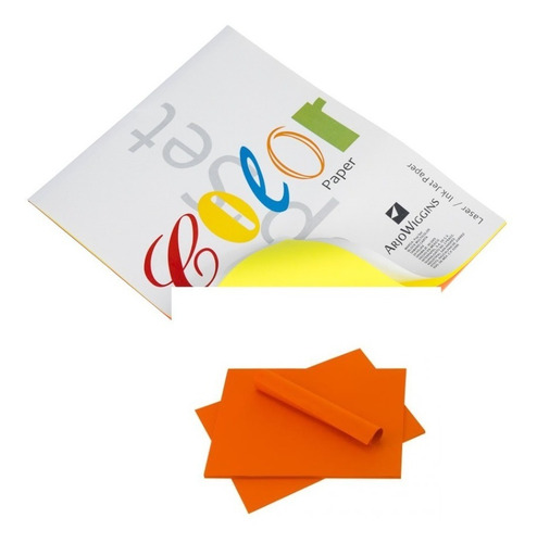 Hojas De Color Pop Set Ink Jet Paper Tamaño Carta Naranja