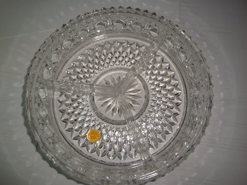 Imagen 2 de 4 de Bandeja Pasapalera De Cristal Deplomo Aleman Bleikristall