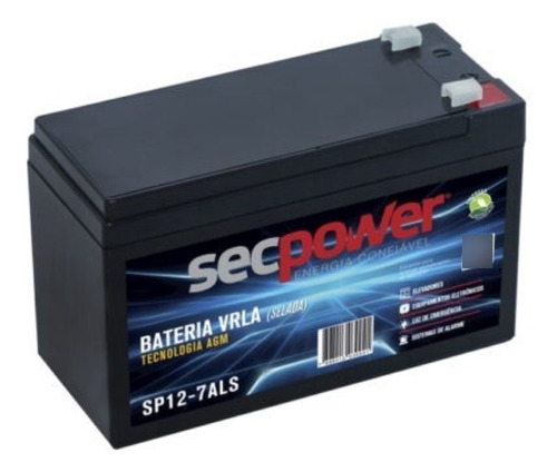 Bateria 12v 7ah (als) Nobreak Alarme Cerca Elétrica