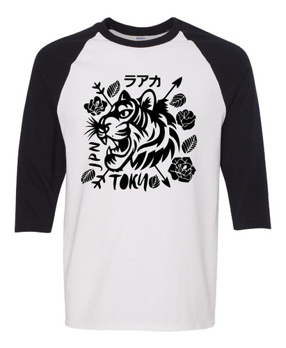 Camiseta Raglan 34 Estampado Personalizado Tigre 1 Camiseta Raglan 34 Estampado Personalizado Tigre 1