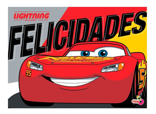 Afiche Cars Felicidades X 1 Cumpleaños - Ciudad Cotillón