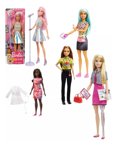 Muñeca Barbie Profesiones Doctora Cantante Original Mattel