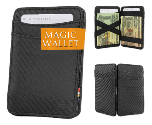 Hunterson Magic Wallet, Cartera Minimalista Para Hombre Con 