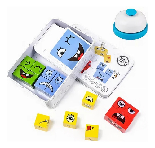 Juego De Mesa Cambia La Cara Montessori Cubo De Rubik Niños