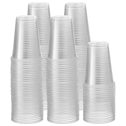 [500 Pack 9 Oz.] Clear Disposable Plastic Cups Cold Par...