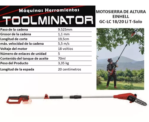 Motosierra Inalámbrica 18v 200mm Bat+ Cargador Einhell