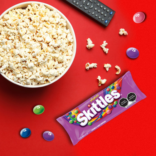 Caja De Dulces Skittles Moras Caramelo Suave Confitado 10 Pz