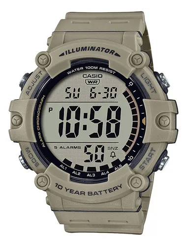 Reloj Casio Casual Ae-1500wh-5avcf, Batería De 10 Años Y 100