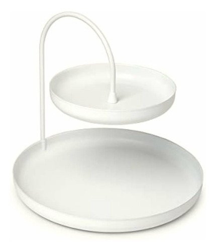 Umbra Poise Two Tiered Tray White, Blanco