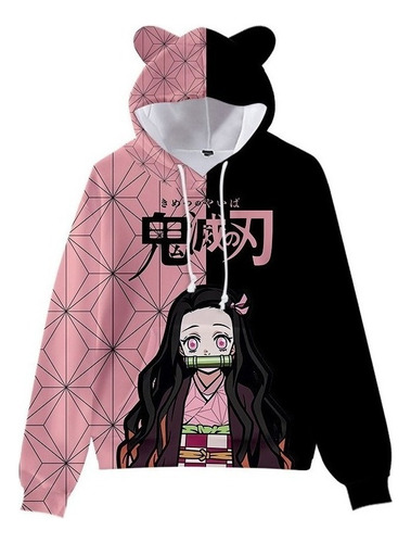 Sudadera Anime Demon Slayer Nezuko Con Orejas