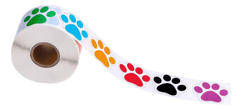 500 Piezas Multicolor Perro Pata Calcomanías Para Niños