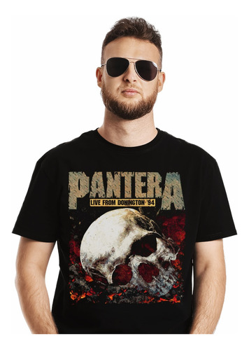 Polera Pantera Live From Donington Metal Impresión Directa