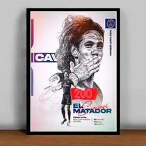 Comprar Cuadro Edinson Cavani Psg 30x42cm Listo P Colgar - Negro