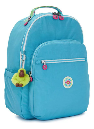 Mochila Kipling Seoul Seoul Color Fresh Aqua Diseño Liso 27l