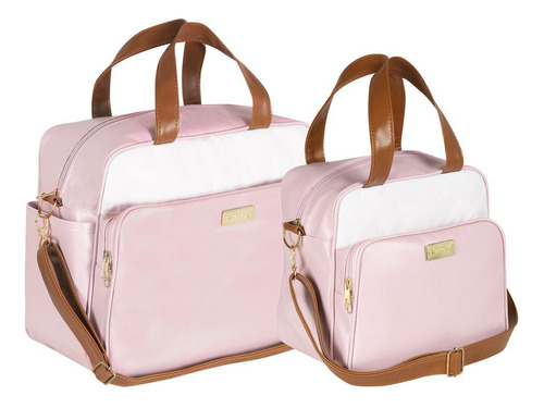 Kit Bolsas Maternidade Rosa Candy Plike Baby Fxbrs