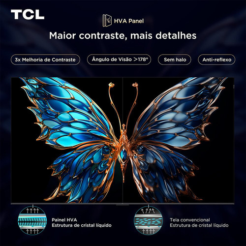 Smart Tv 50 Tcl, 4k Uhd, Qled, Google Tv - 50p7k
