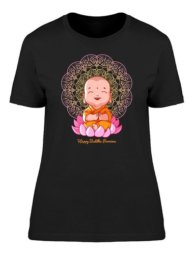 Buda Alegre Dibujo Animado Camiseta De Mujer
