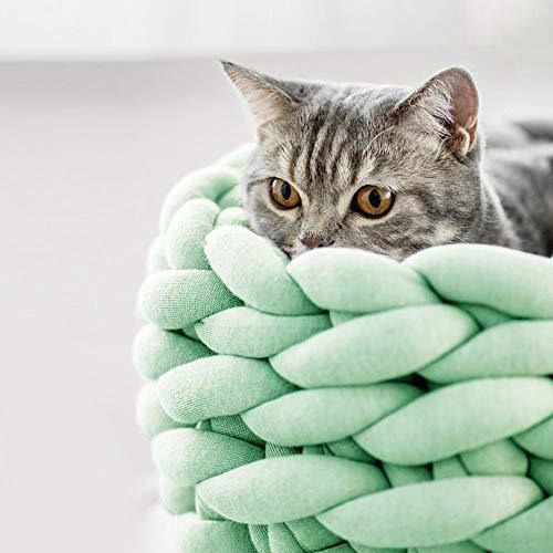 Lucky Monet Cesta De Cama De Punto De Algodón Para Mascotas,