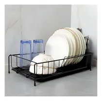 Comprar Estante Organizador De Platos Cubiertos Vasos Negro 30v