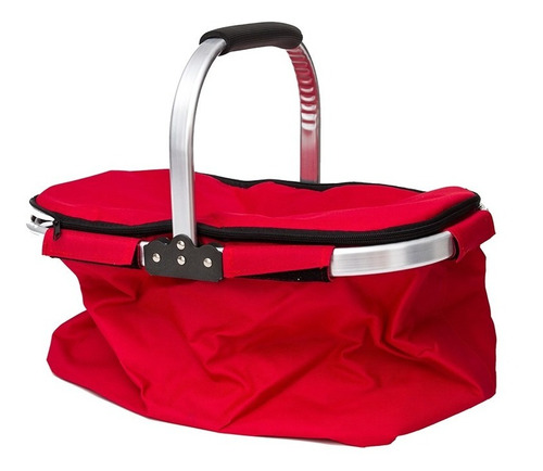 Canasta Lunchera Térmica Plegable Picnic Rojo