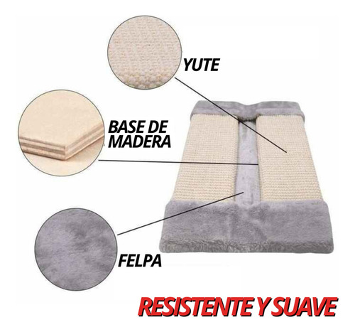 Rascador Esquinero Gato Mascota Sillon Pared Tela Yute Colgable Prevencion De Rasgado De Muebles