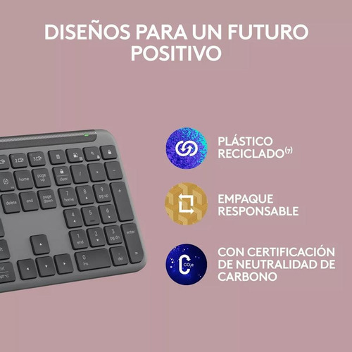 Teclado Logitech Signature Slim K950 Bluetooth 10 Mts Grafito Español España