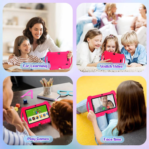 Tablet Dora 7 Kids Niños 2gb 32gb Anti Golpes Contr Parental Rosa