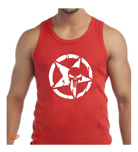 Musculosa Caballero Verano Diseño Punisher Gyms Romanosmodas