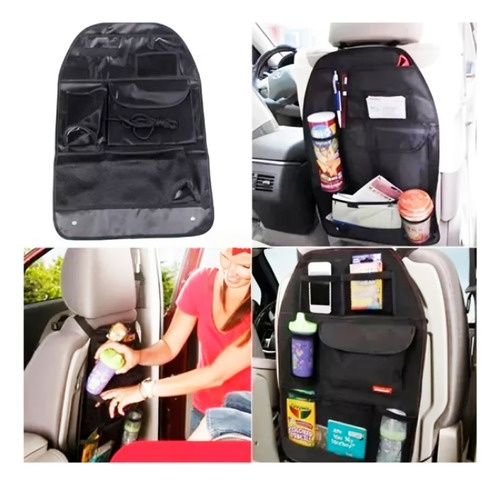 Organizador Para Respaldo Asiento Auto Estcar Negro
